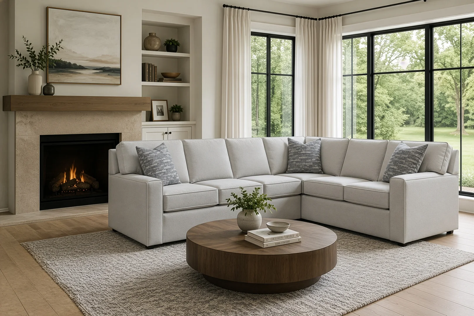 2023 Leigh Sectional Room Scene Modern Home