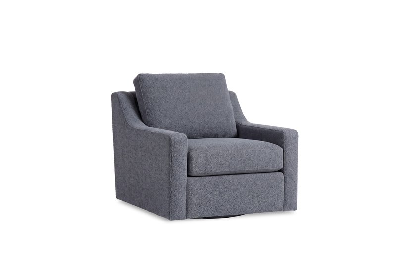 2567-800 Bianca Swivel Chair Blythe Charcoal 3-4
