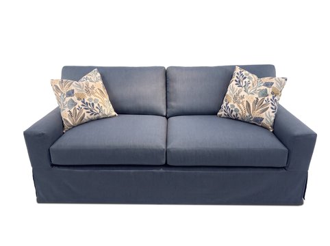 2623-302 Leigh Slipcover Sofa Head-On in 2239-44 Spectrum Denim