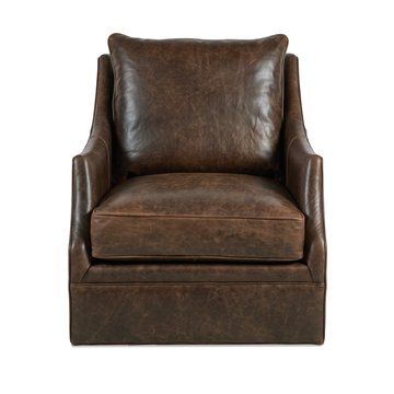 L2636-800 Tessa Swivel Chair Head-On in 0045-89 Jala Cognac