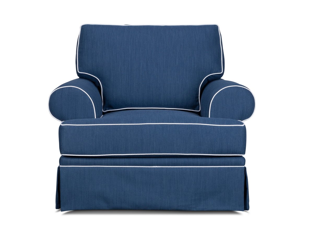 6262-0Q7 Emily Blue Denim Chair Front