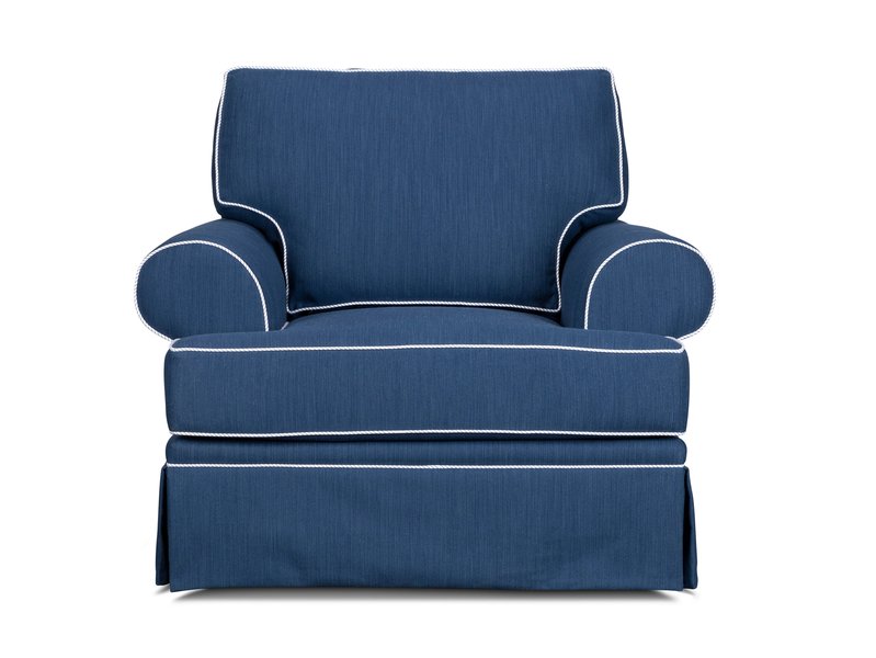 6262-0Q7 Emily Blue Denim Chair Front