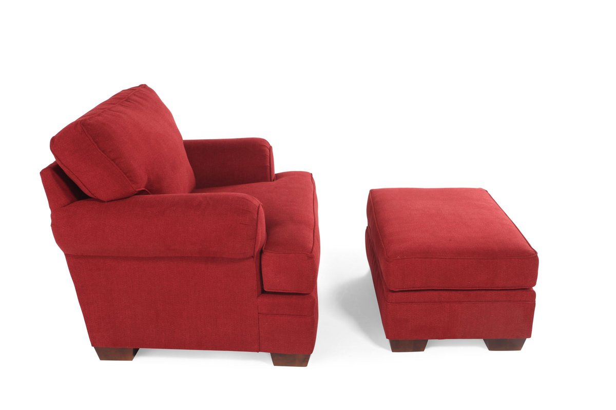 6608-0Q9 6608-5Q9 Landon Chair and Ottoman Side
