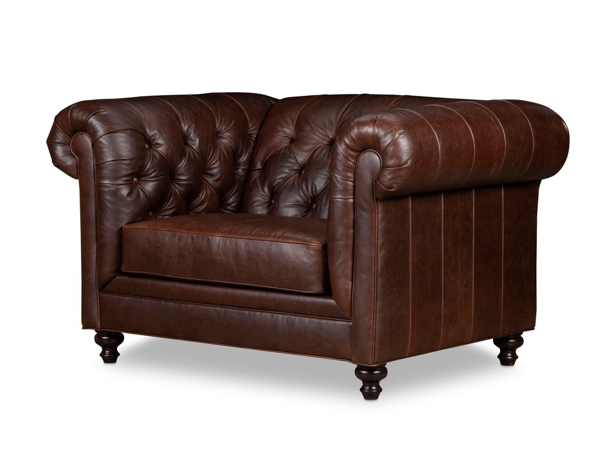 L4268-0 Heath Leather Chair Angle