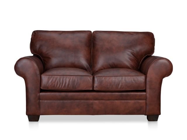 L7902-1Q Zachary Leather Loveseat Front