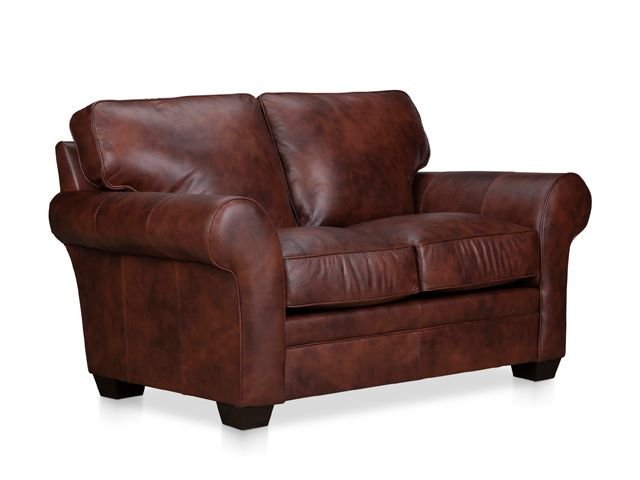 L7902-1Q Zachary Leather Loveseat Angle