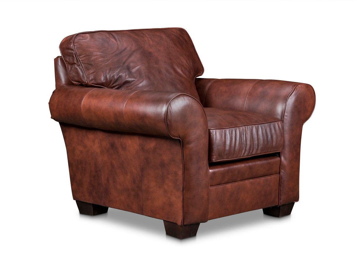 L7902-0 Zachary Leather Chair Angle